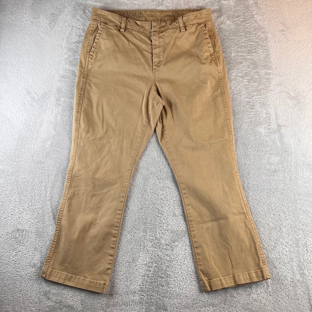 J.Crew Sammie Chino Pants womens 30 Tan Khaki Straight Leg Cotton Twill Trousers